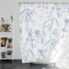 Blue Floreana Toile Pattern Shower Curtain