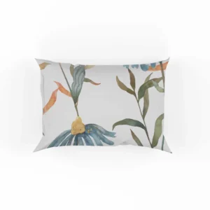 Blue Flower Seamless Pattern Pillow Case