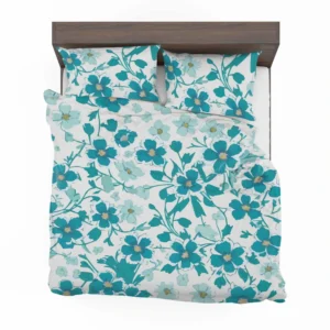 Blue Flowers Spring Pattern Bedding Set 2