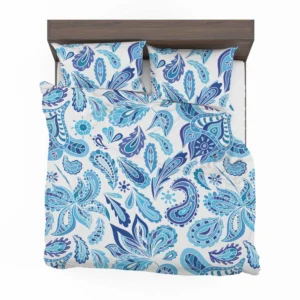 Blue Fresh Indian Pattern Paisley Bedding Set 2