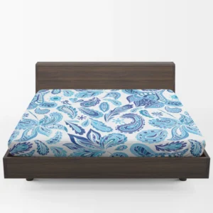 Blue Fresh Indian Pattern Paisley Fitted Sheet 1