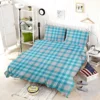 Blue Gingham Tartan Plaid Checkered Bedding Set