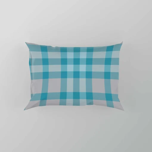 Blue Gingham Tartan Plaid Checkered Pillow Case