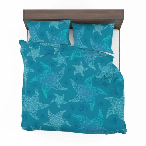 Blue Glowing Starfish Bedding Set 2