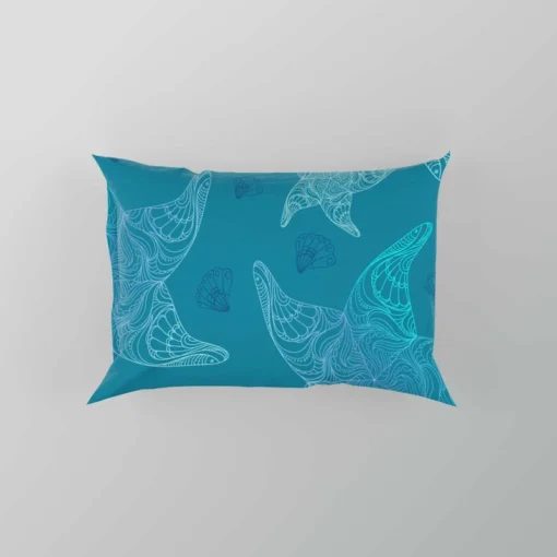 Blue Glowing Starfish Pillow Case