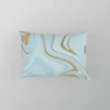 Blue Gold Liquid Marble Pillow Case