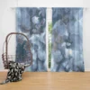 Blue Gold Luxury Marble Ink Curtain