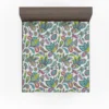 Blue Green Indian Floral Paisley Fitted Sheet