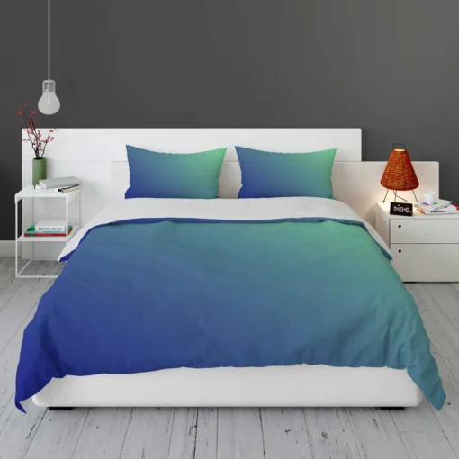 Blue Green Teal Color Gradient Bedding Set 1