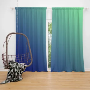 Blue Green Teal Color Gradient Curtain