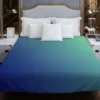 Blue Green Teal Color Gradient Duvet Cover