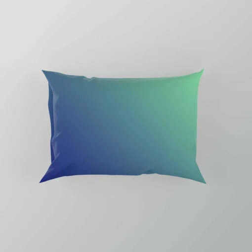 Blue Green Teal Color Gradient Pillow Case