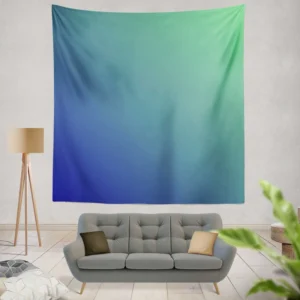 Blue Green Teal Color Gradient Wall Tapestry