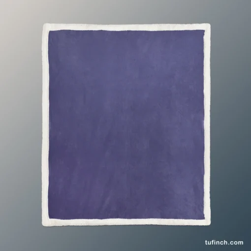 Blue Indigo Color Sherpa Fleece Blanket 1