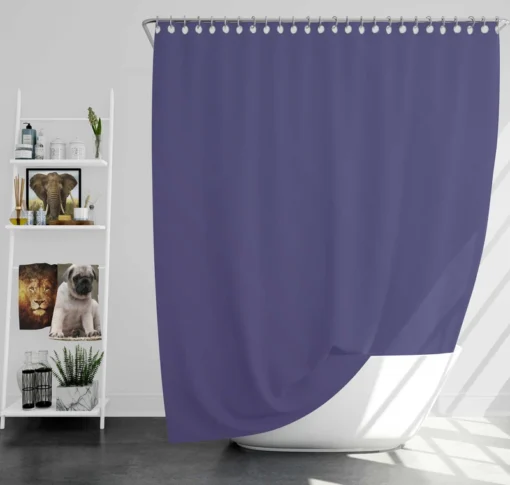 Blue Indigo Color Shower Curtain