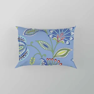 Blue Jacobean Floral Pillow Case