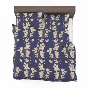 Blue Leaf Pattern Bedding Set 2