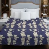 Blue Leaf Pattern Duvet Cover