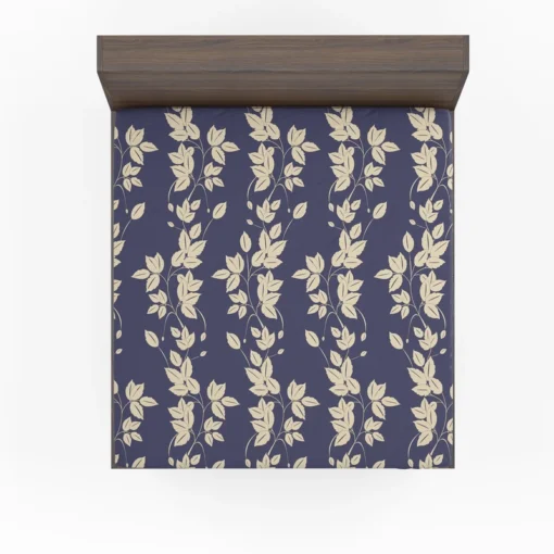 Blue Leaf Pattern Fitted Sheet