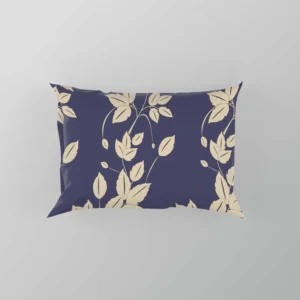 Blue Leaf Pattern Pillow Case