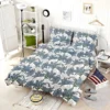 Blue Lily Floral Design Bedding Set