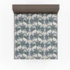 Blue Lily Floral Design Fitted Sheet