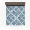 Blue Moroccan Traditional Design Fitted Sheet