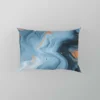 Blue Orange Liquid Pattern Pillow Case