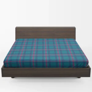 Blue Pink Checkered Pattern Fitted Sheet 1