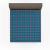 Blue Pink Checkered Pattern Fitted Sheet