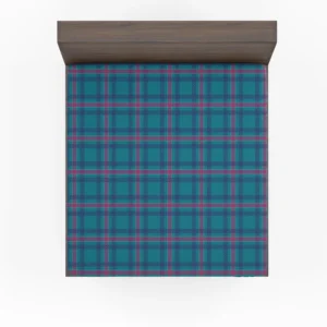 Blue Pink Checkered Pattern Fitted Sheet