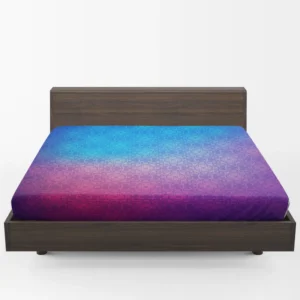 Blue Purple Floral Gradient Fitted Sheet 1