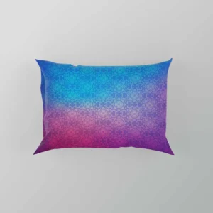 Blue Purple Floral Gradient Pillow Case