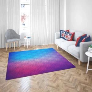 Blue Purple Floral Gradient Rug 2