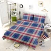 Blue Purple Plaid Design Bedding Set