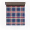 Blue Purple Plaid Design Fitted Sheet