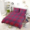 Blue Red Checkered Plaid Bedding Set