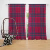 Blue Red Checkered Plaid Curtain