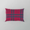 Blue Red Checkered Plaid Pillow Case