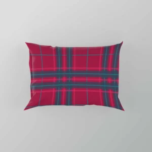 Blue Red Checkered Plaid Pillow Case