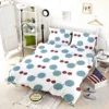 Blue Red Polka Dots Bedding Set