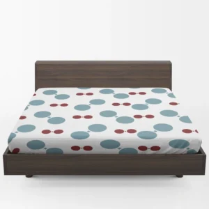 Blue Red Polka Dots Fitted Sheet 1