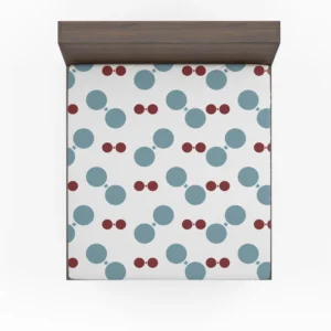 Blue Red Polka Dots Fitted Sheet