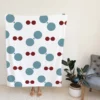 Blue Red Polka Dots Fleece Blanket