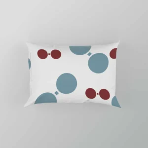 Blue Red Polka Dots Pillow Case