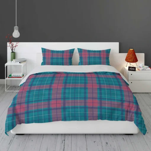 Blue Red Tartan Plaid Bedding Set 1