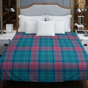 Blue Red Tartan Plaid Duvet Cover