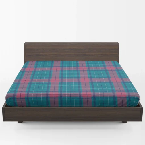 Blue Red Tartan Plaid Fitted Sheet 1