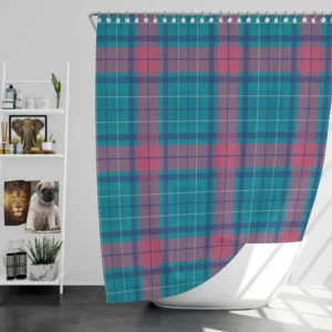 Blue Red Tartan Plaid Shower Curtain