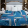 Blue Sailboat Pattern Duvet Cover